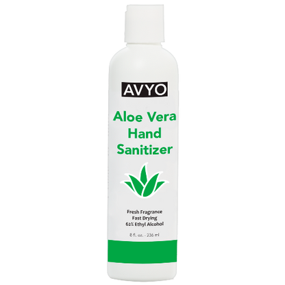 AVYO Aloe Vera Hand Sanitizer Fresh Fragrance Fast Drying 62% Ethyl Alcohol 8.0 oz